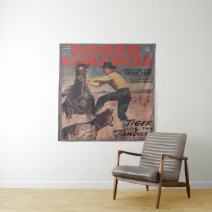 Tapiz Rodeo Occidental Cowboy Calf Roping Rodeo Romance