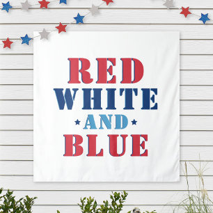 Tapiz Rojo Blanco y Azul Patriótico Audaz