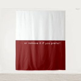 Tapiz Rojo Intenso y Blanco Clásico Elegante