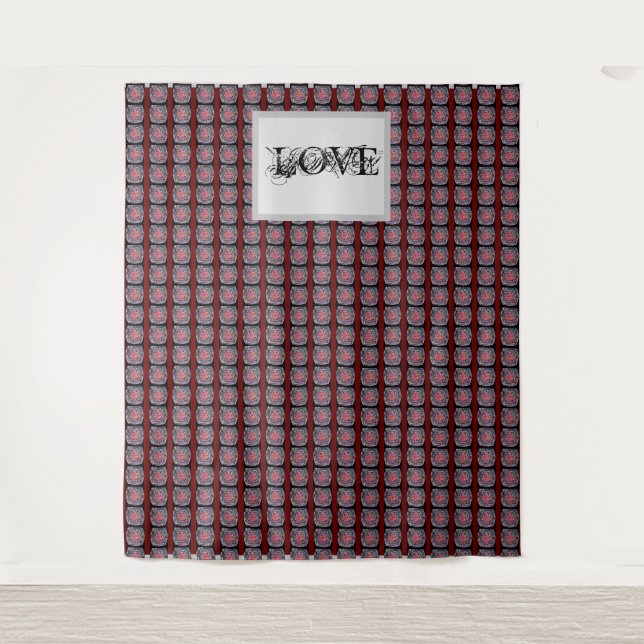 TAPIZ ROJO, NEGRO, ROJO, CUTO MODERNO (Anverso)