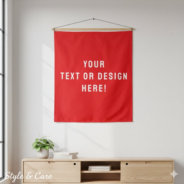 Tapiz rojo sólido personalizado - Personalizado pa (Custom Solid Red Tapestry – Personalized for You)