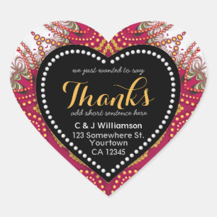 Tapiz Rojo Talkboard Blanco Gracias Pegatina del c