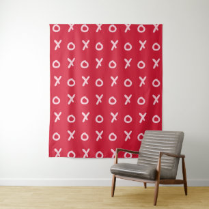 Tapiz Rojo y Rosa Bebé X O XO XO's Moda Lindo