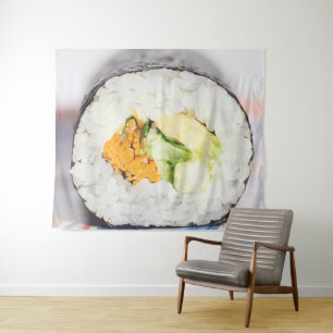 Tapiz Rollo de sushi Pescado y arroz