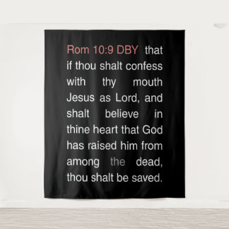 Tapiz Romanos 10:9 Traducción de Darby
