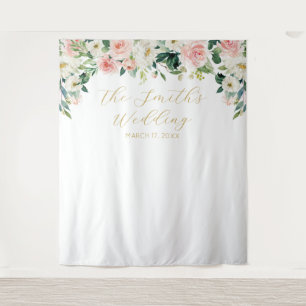 Tapiz Romantic Floral Wedding Backdrop