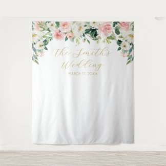Tapiz Romantic Floral Wedding Backdrop