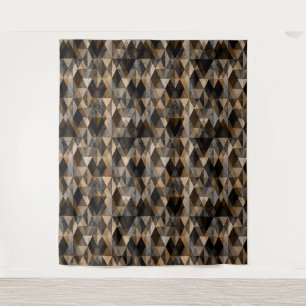 Tapiz Rómbico texturizado marrón con beige
