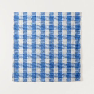 Tapiz Ropa de comedor de color azul-blanco.