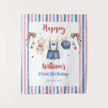 Ropa Roja Blanca y Azul Cumpleaños Niño