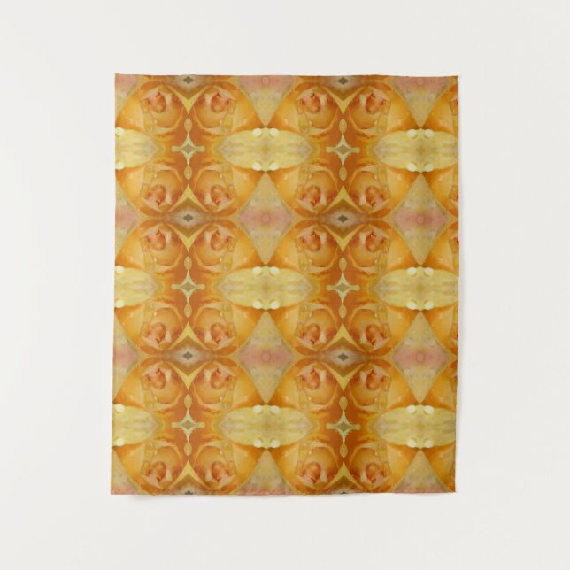 Tapiz Rosa amarillo Ikat (Anverso)