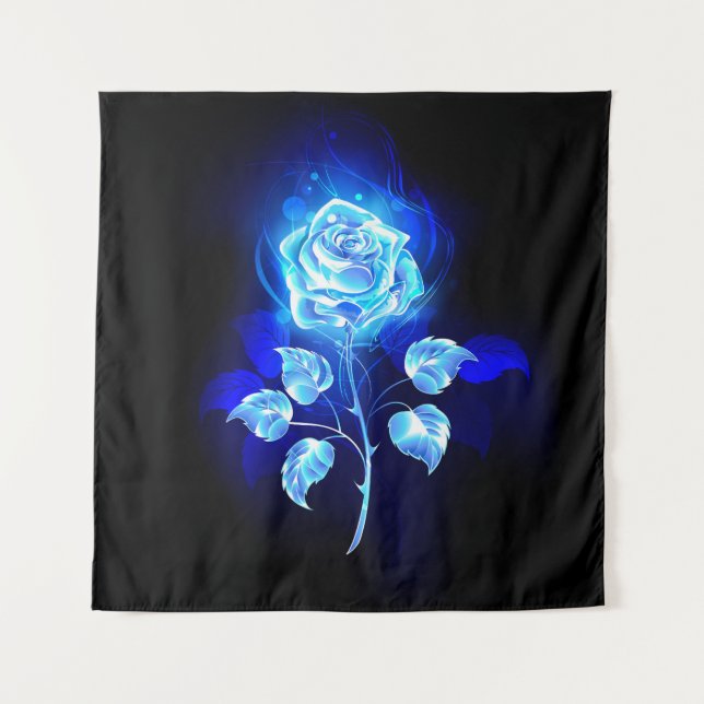 Tapiz Rosa azul en llamas (Anverso)