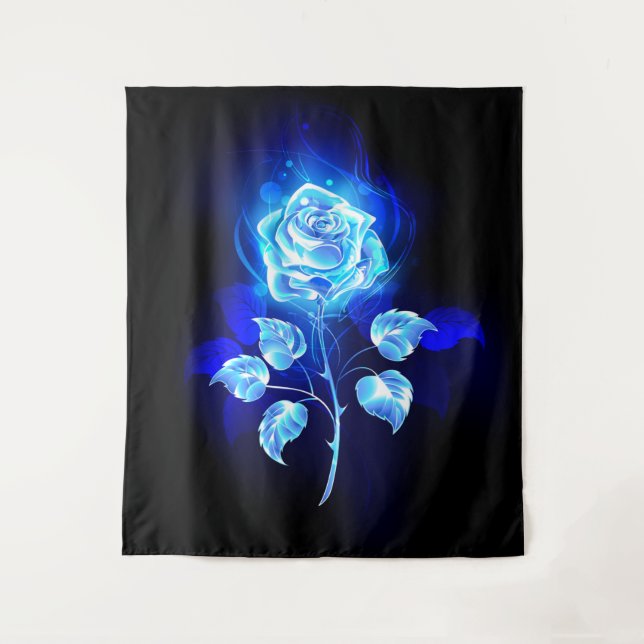 Tapiz Rosa azul en llamas (Anverso)