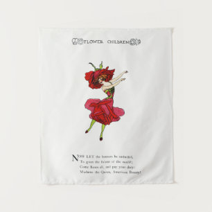 Tapiz Rosa de belleza norteamericano, flores extravagant