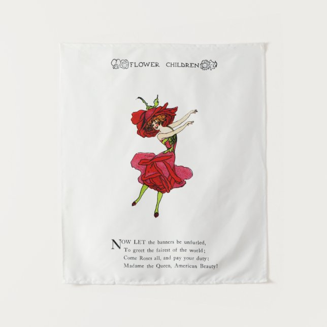 Tapiz Rosa de belleza norteamericano, flores extravagant (Anverso)