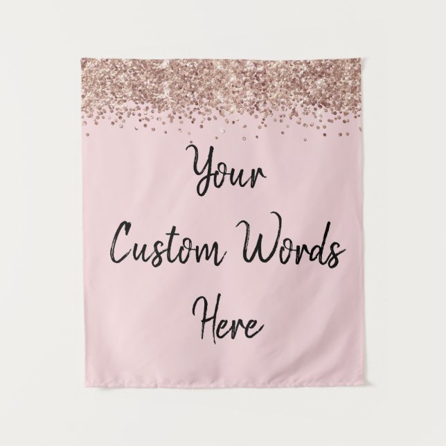 Tapiz Rosa dorado personalizado de rosa personalizada (Anverso)