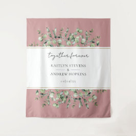 Tapiz Rosa Eucalipto Boda Juntos Para Siempre 