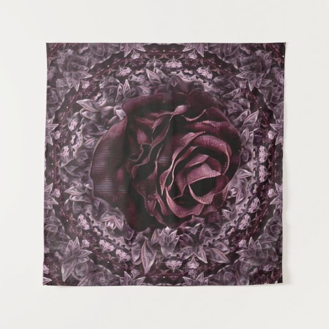 Tapiz Rosa Mandala (Anverso)