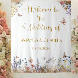 Tapiz Rosa Moda Mariposa de Oro Jardín fondo