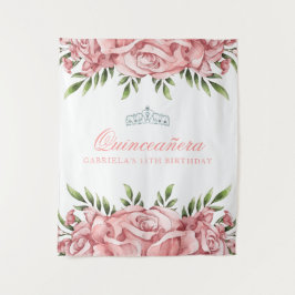 Tapiz Rosa Rosa Bonita | Fondo para Quinceañera