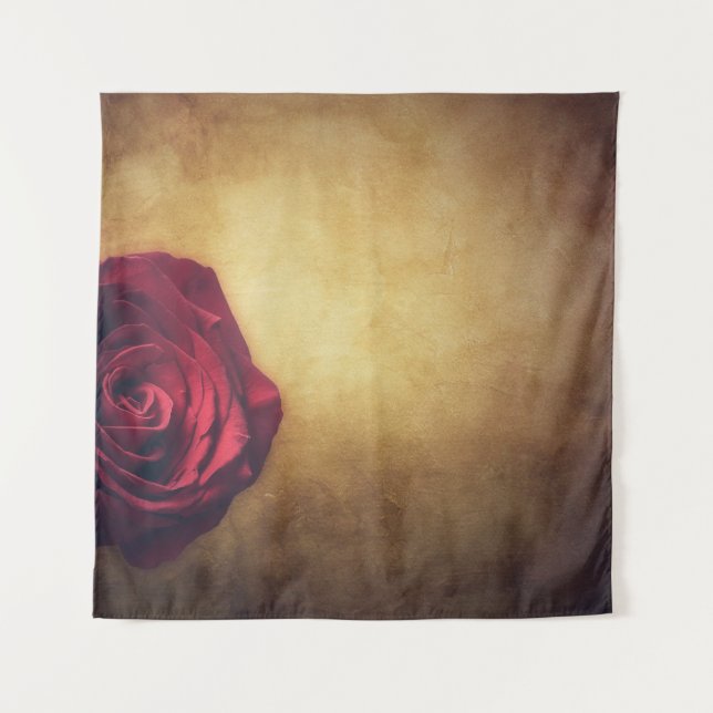 Tapiz Rosa rosa florecimiento abstracto romántico (Anverso)