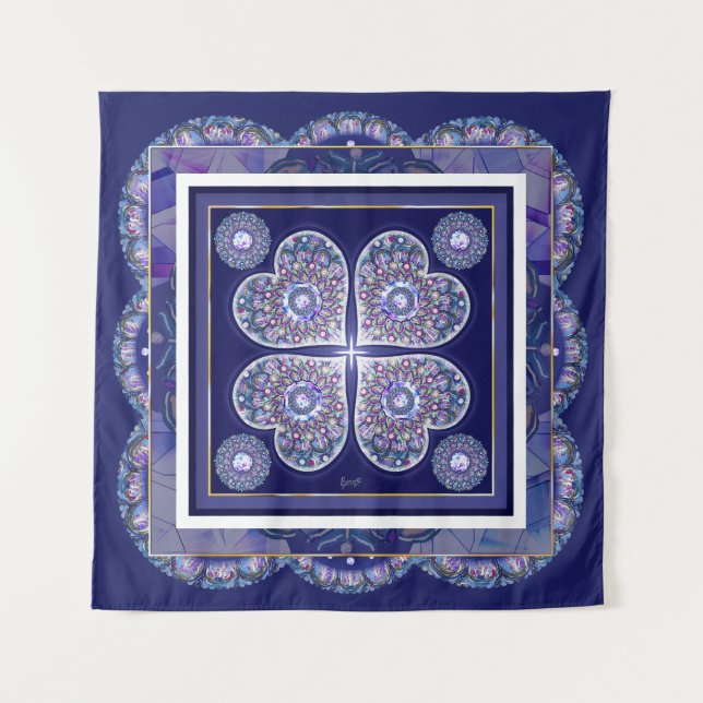 Tapiz Rosario azul (Anverso)