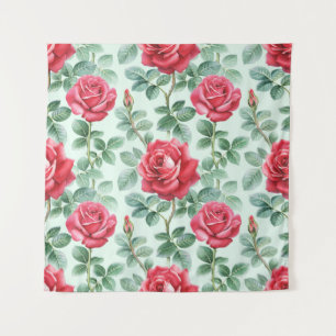 Tapiz Rosas acuáticos: Ilustracion floral sin foco.