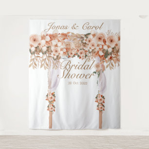 Tapiz Rosas beige elegantes ducha de novia floral novia