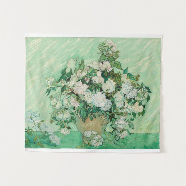 Tapiz Rosas de Vincent van Gogh (Anverso (horizontal))