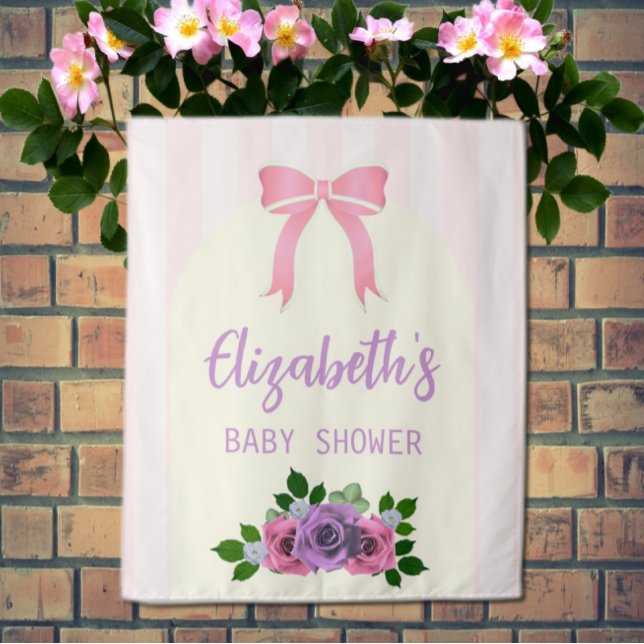 Tapiz Rosas del jardín rosan Baby Shower (Subido por el creador)