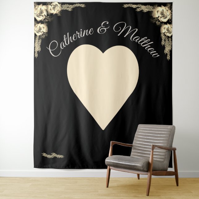 Tapiz Rosas elegantes Sepia y Black (In situ)