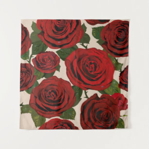 Tapiz Rosas rojas. El fondo floral sin remedio.