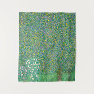 Tapiz Rosebushes bajo los árboles, 1905 por Gustav Klimt