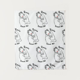 Tapiz Rosie Raised Década - Imagen de lienzo