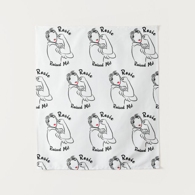 Tapiz Rosie Raised Década - Imagen de lienzo (Anverso)