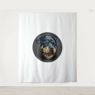 Tapiz Rottweiler negro