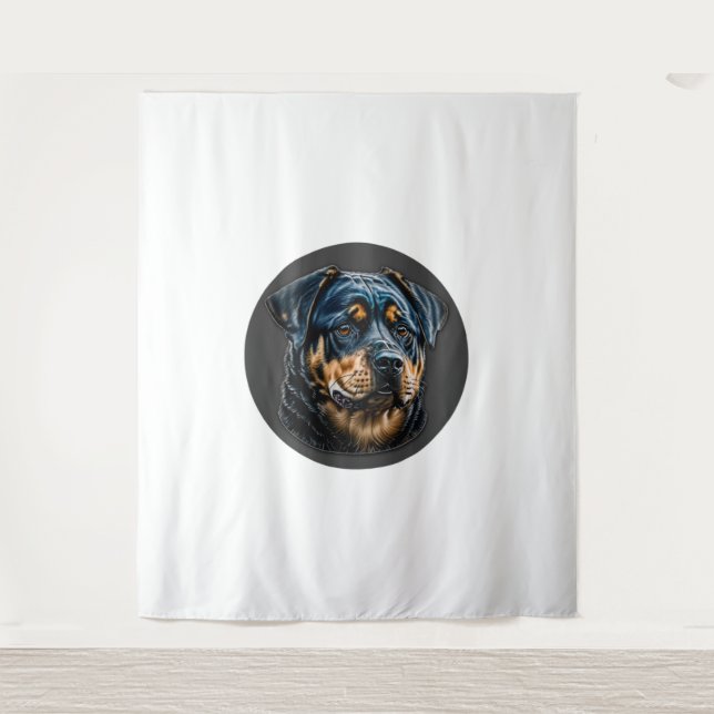 Tapiz Rottweiler negro (Anverso)