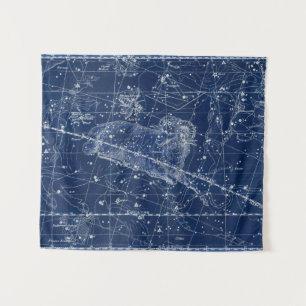 Tapiz Rótulo Aries Zodiac Ilustracion de cosecha