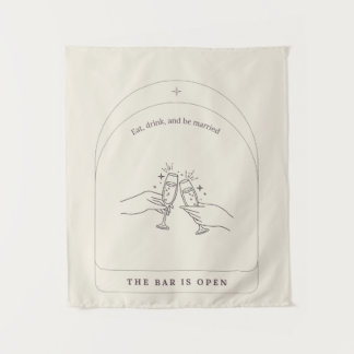 Tapiz Rótulo de bar Boda Tapestry