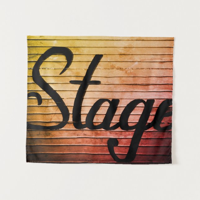 Tapiz Rótulo de época rústico (Anverso (horizontal))