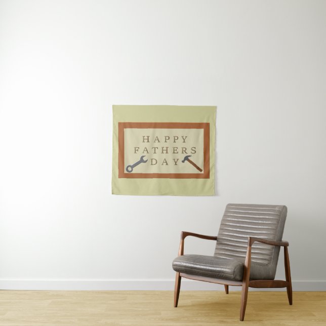 Tapiz Rótulo de madera del Día del Padres (In situ (horizontal))