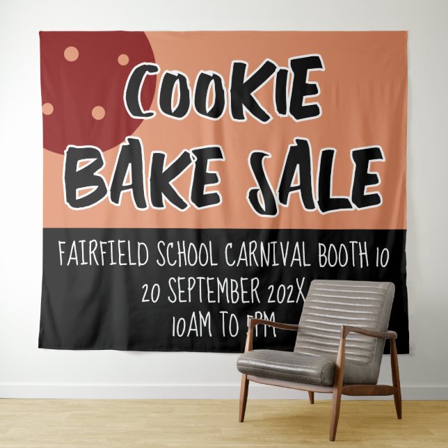 Tapiz Rótulo de venta de pasteles, plantilla de pancarta (In situ (horizontal))