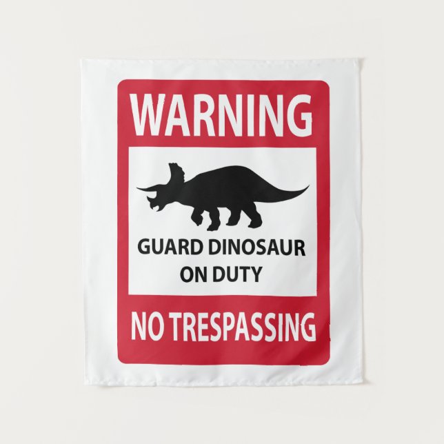 Tapiz Rótulo sin traspaso (Triceratops) (Anverso)