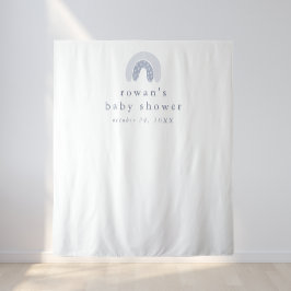 Tapiz ROWAN Boy Blue Boho Rainbow Baby Shower Backups