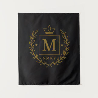 Tapiz "Royal NMKY Emblem – Monogram M Crest Design"