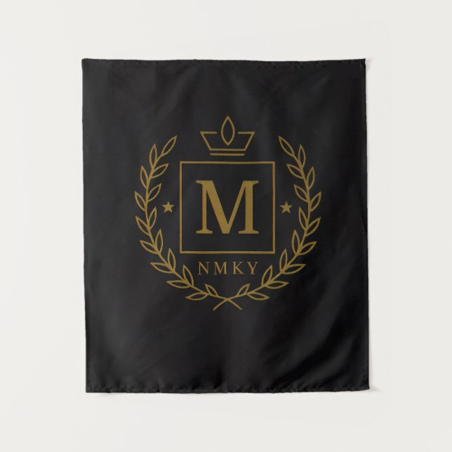 Tapiz "Royal NMKY Emblem – Monogram M Crest Design" (Anverso)