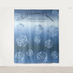 Tapiz RPG Luxe   Blue Fantasy Tabletop Gamer Photo Booth