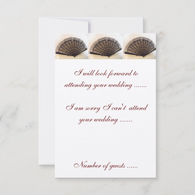 Tapiz RSVP y Rosas Invitación a la boda española (Anverso)