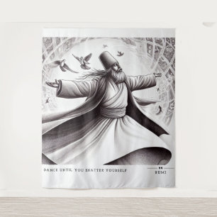 TAPIZ RUMI DANCE QUOTE ART