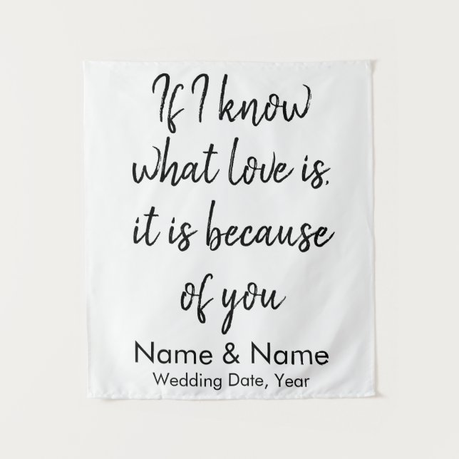 Tapiz Rustic Wedding Back drop for Reception on a budget (Anverso)